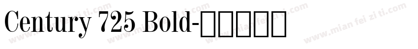 Century 725 Bold字体转换